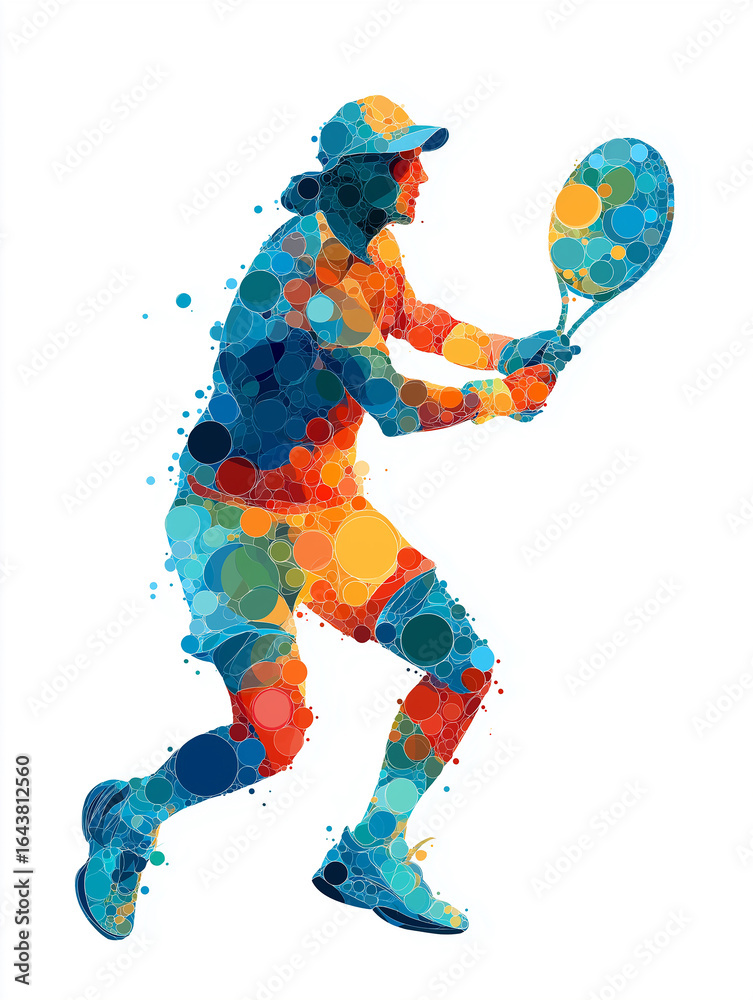 Fototapeta premium Tennis, badminton, silhouette, speed, exercise, sports, athlete, sport, illustration, vector, design, people, shape, player, game, action, woman, man, body, figure, person, health, playing, tennis, 