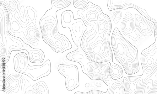 Abstract wavy topographic line background. Seamless pattern and banner design. Modern and dynamic feel to topographic mapping vector illustration.