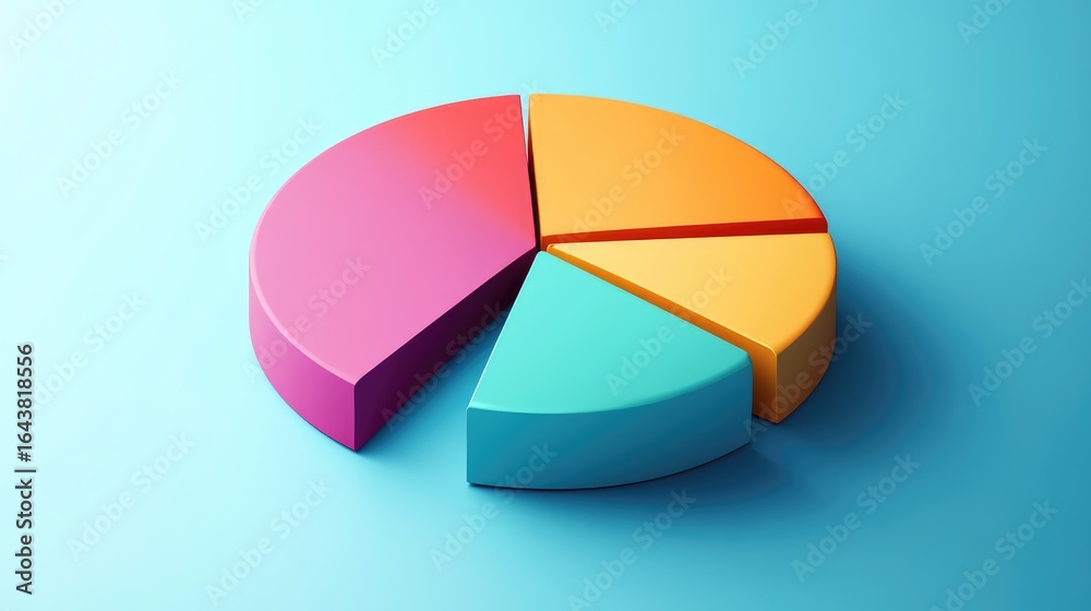 Fototapeta premium infoanalytics flying pie chart