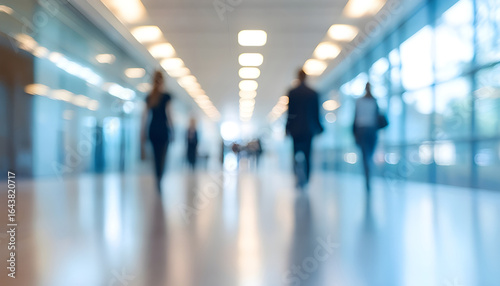 Wallpaper Mural Abstract blur image of Business people walking at modern hallway with bokeh for background usage Torontodigital.ca