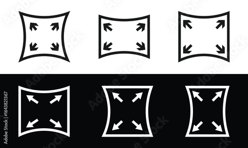 squeeze icon, line pictogram on white
