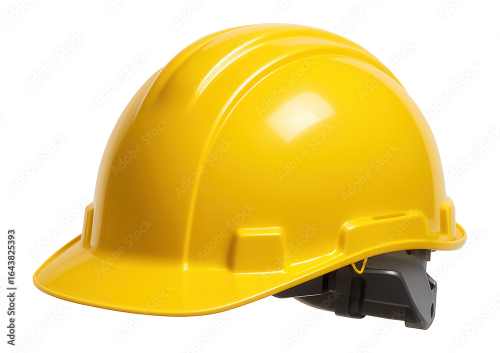 Fototapeta premium Yellow construction hard hat for safety gear.