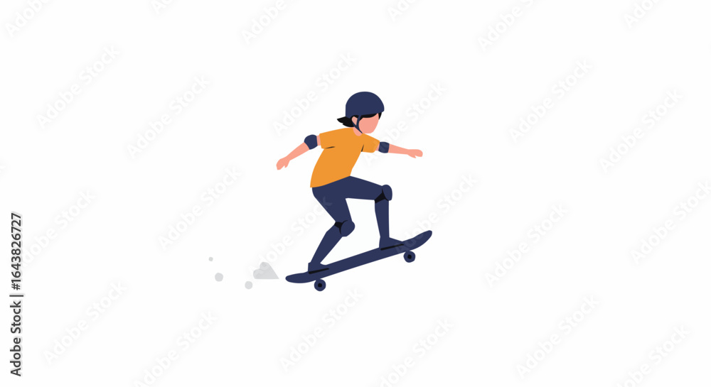 Fototapeta premium girl running on a white background