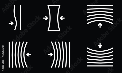squeeze icon, line pictogram on white