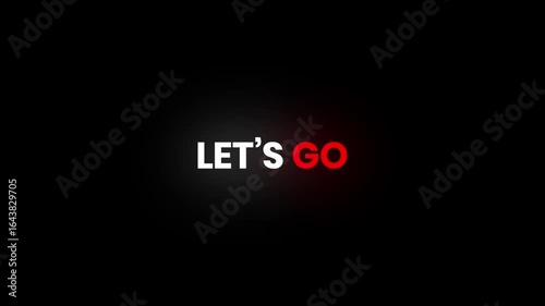Lets Go – Energetic 4K Particles Text Animation for Motivational Campaigns