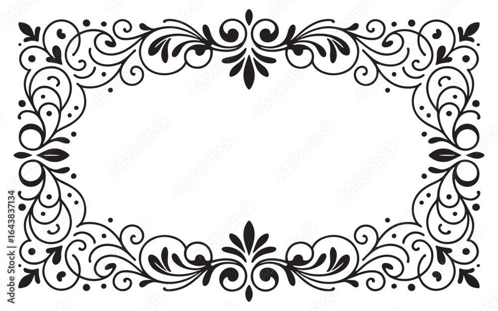 Ornate Frame Design Flourishes and Swirls A Decorative Vintage Border for Invitations and Elegant Design Elements Ornate Frame Design Flourishes and Swirls A Decorative Vintage Border for Invitations and Elegant Design Elements
