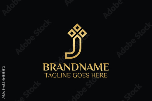 Letter J Ornament Luxury Logo, symbolizing sophistication, style, and luxury