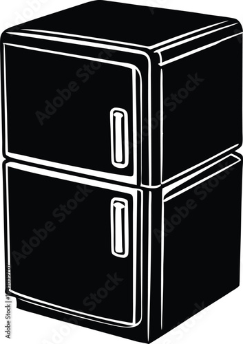  refrigerator silhouette vector