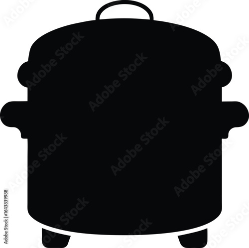 rice cooker silhouette vector 