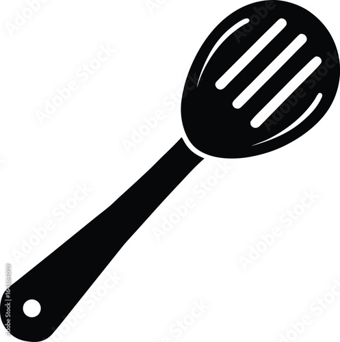 slotted-spoon vector icon 