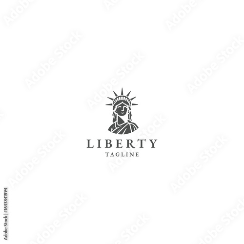 Liberty logo icon design template flat vector
