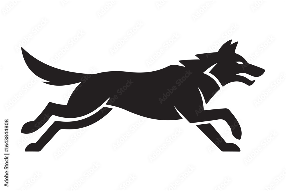 Fototapeta premium Dog Silhouette SVG | Pet Lover Clipart | Canine Outline Vector Design
