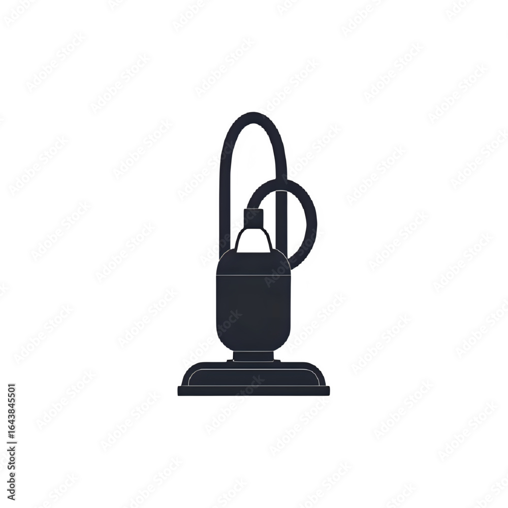 Obraz premium Vacuum Cleaner Icon: Minimalist Dark Design Element