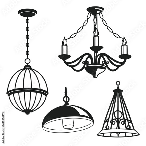 Ornate hanging lamps and chandelier pendant light ceiling light