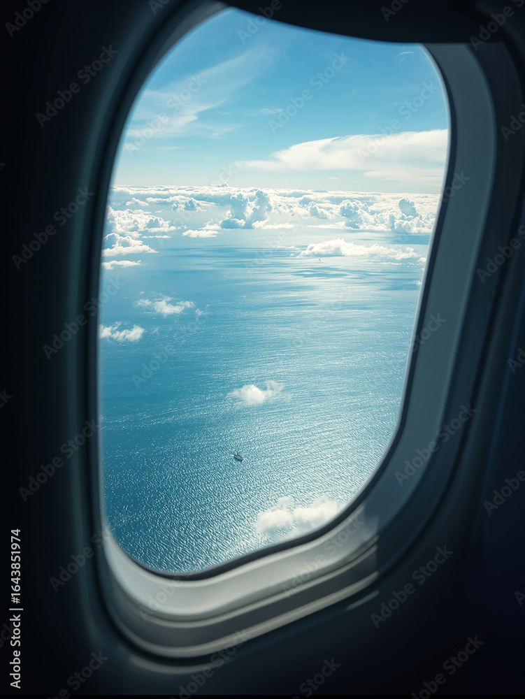 Naklejka premium blue view from plane window 1
