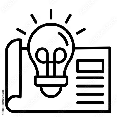 Innovation Blueprint  Icon Element For Design