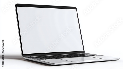 Sleek Laptop on a White Background
