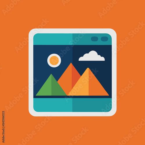 Vector photo image icon