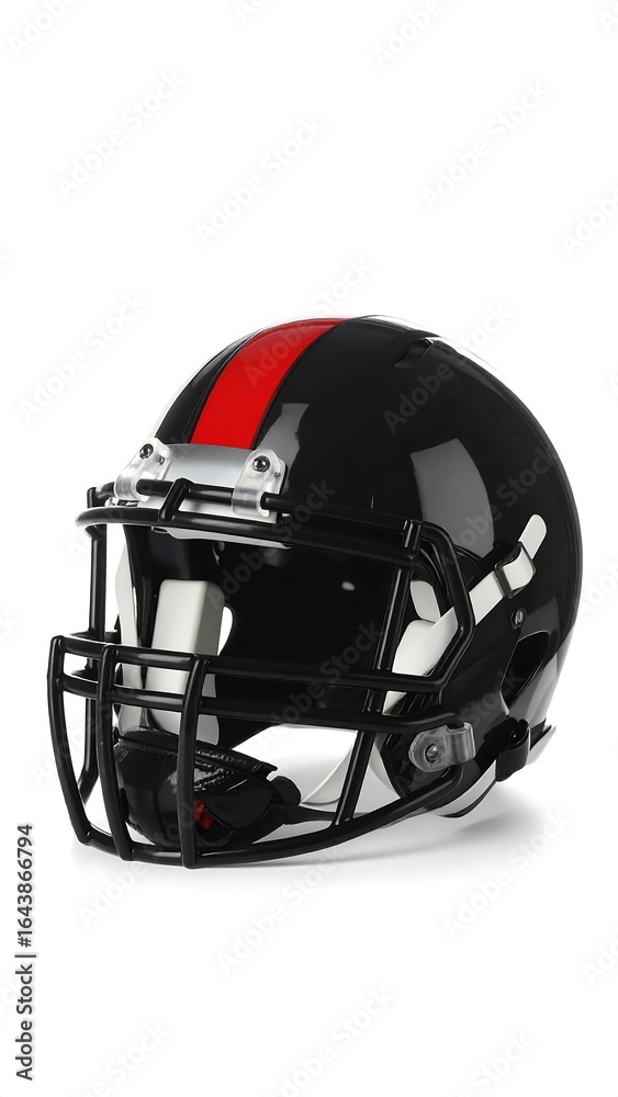 Fototapeta premium Black American Football Helmet