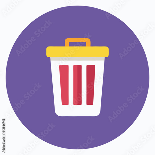 Vector trash bin delete icon