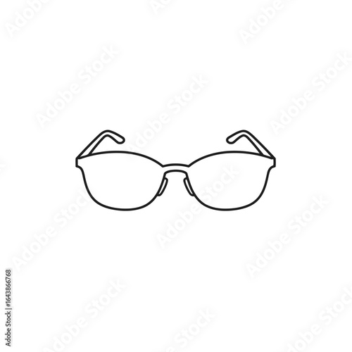 Illustration of stylish glasses with thin frames offering a modern and elegant look for eye protection