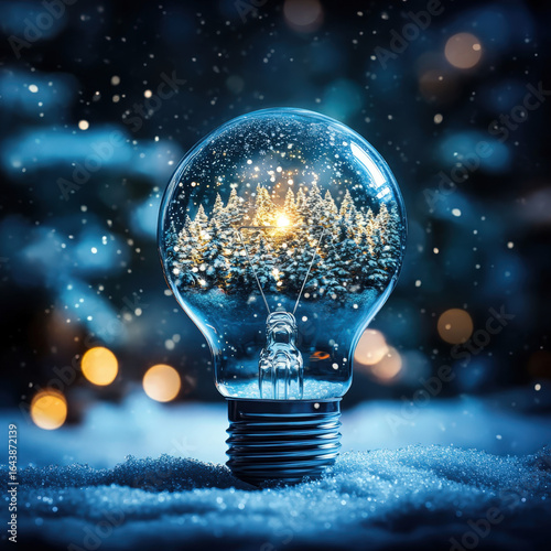 December Snow Globe Light bulb