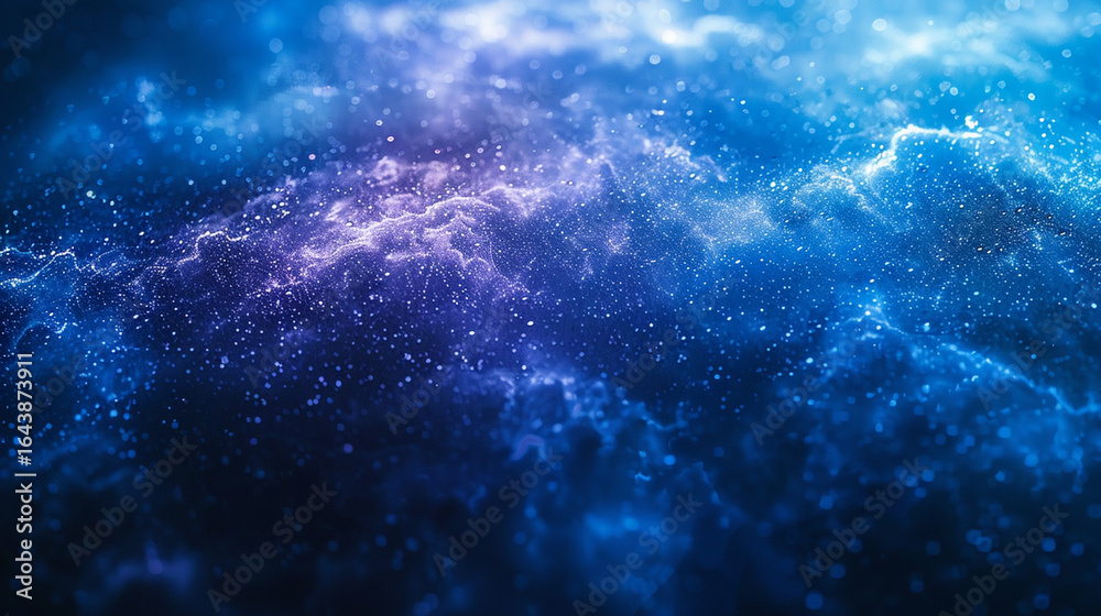 Fototapeta premium Blue purple nebula space dust cosmic background
