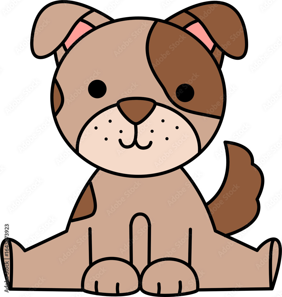 Obraz premium Cute Cartoon Dog Illustration