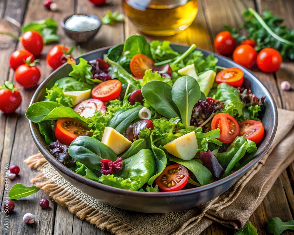 Fresh Salad With Leafy Greens Fresh Salad With Leafy Greens