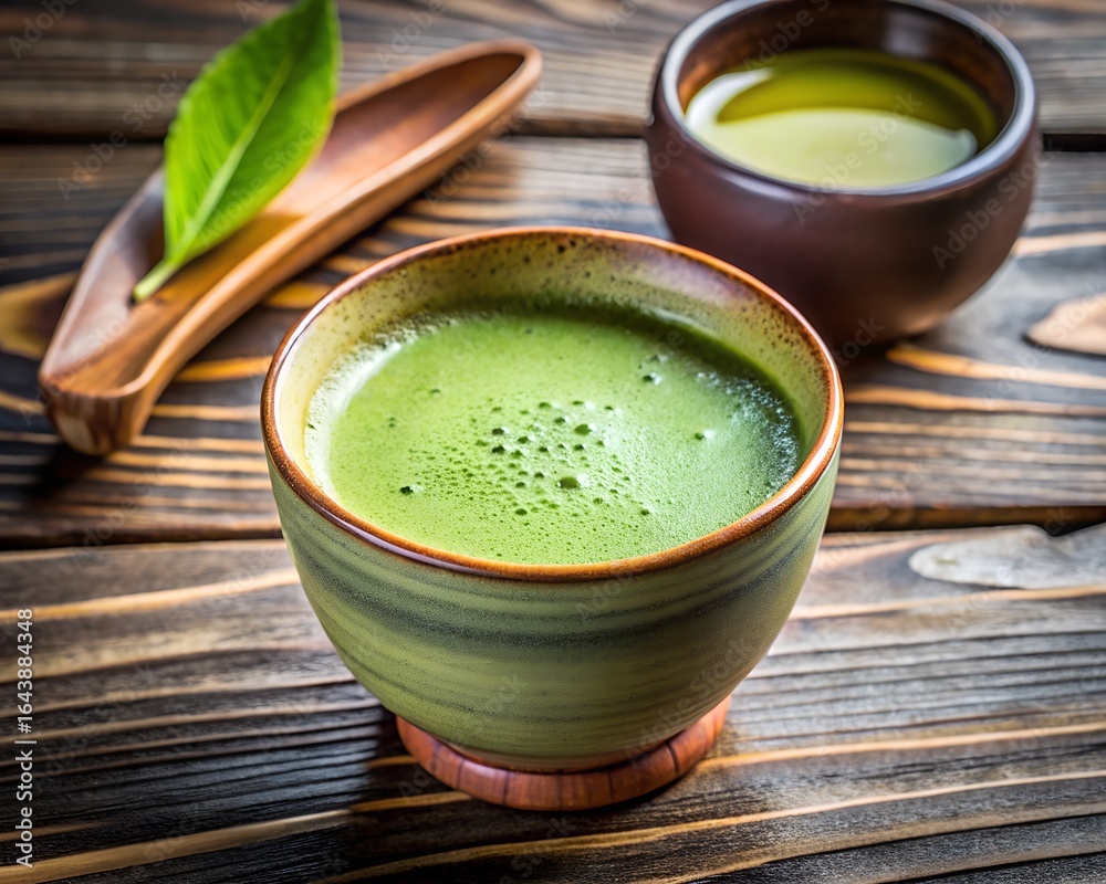 Matcha Tea In Ceramic Cup Matcha Tea In Ceramic Cup