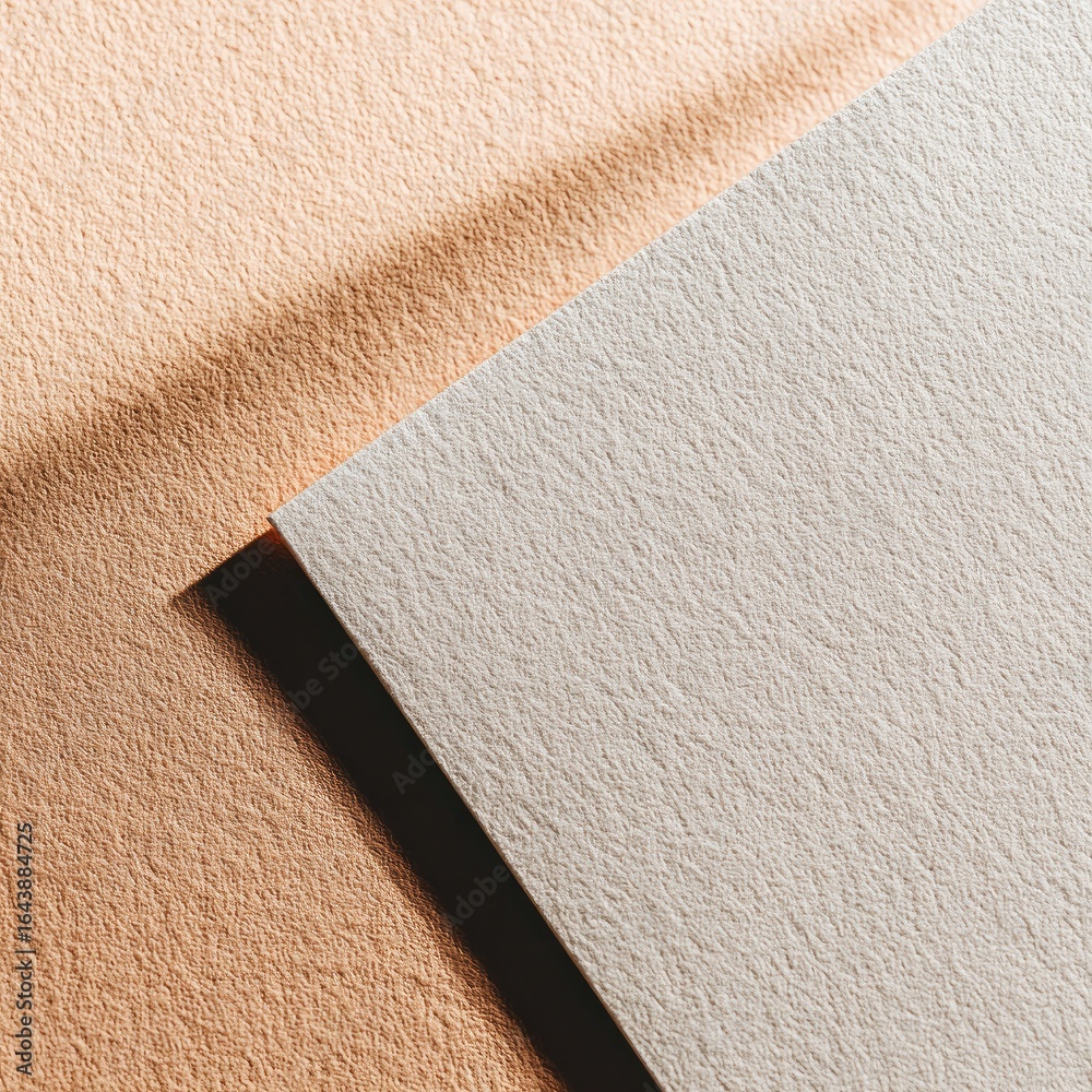Fototapeta premium Abstract paper textures in muted peach and off-white