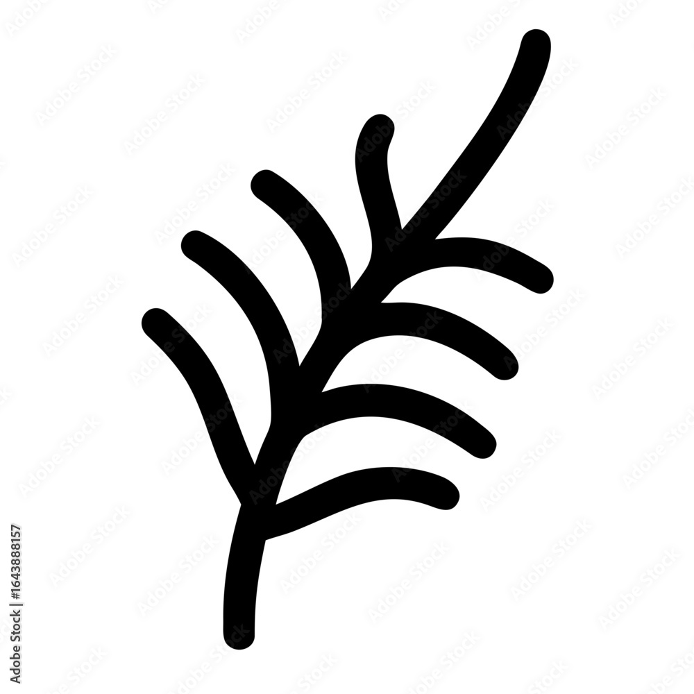 Fern leaf sprouting tropical rainforest foliage botanical silhouette minimal vector green nature plant symbol eco design outline graphic illustration isolated decorative Fern leaf sprouting tropical rainforest foliage botanical silhouette minimal vector green nature plant symbol eco design outline graphic illustration isolated decorative