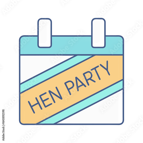 Calendar icon marking a special hen party celebration date