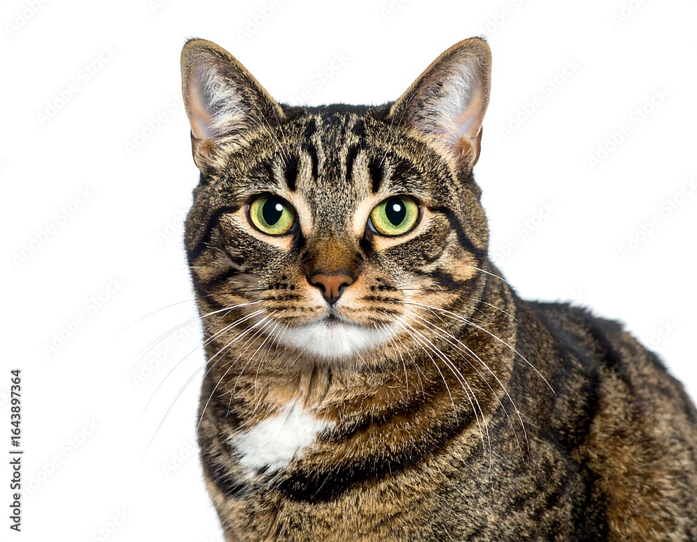 Obraz premium Tabby cat portrait studio shot