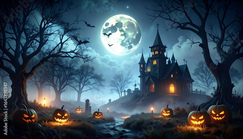 Wallpaper Mural The spooky night background. Spooky night halloween background. Halloween theme dark background. Halloween spooky night background Torontodigital.ca
