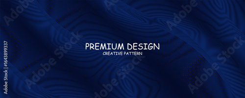 Premium background design with diagonal dark blue line pattern. Vector horizontal template for digital lux business banner,