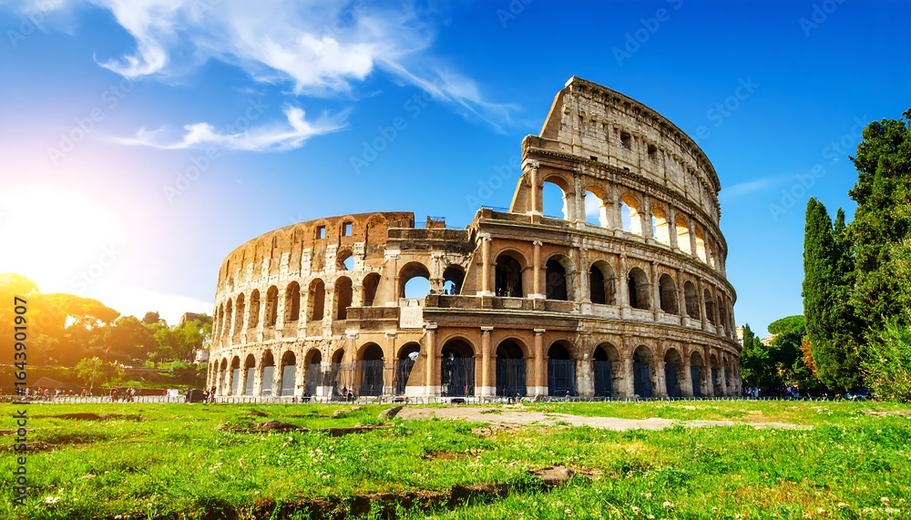 Fototapeta premium Colosseum exterior view daytime