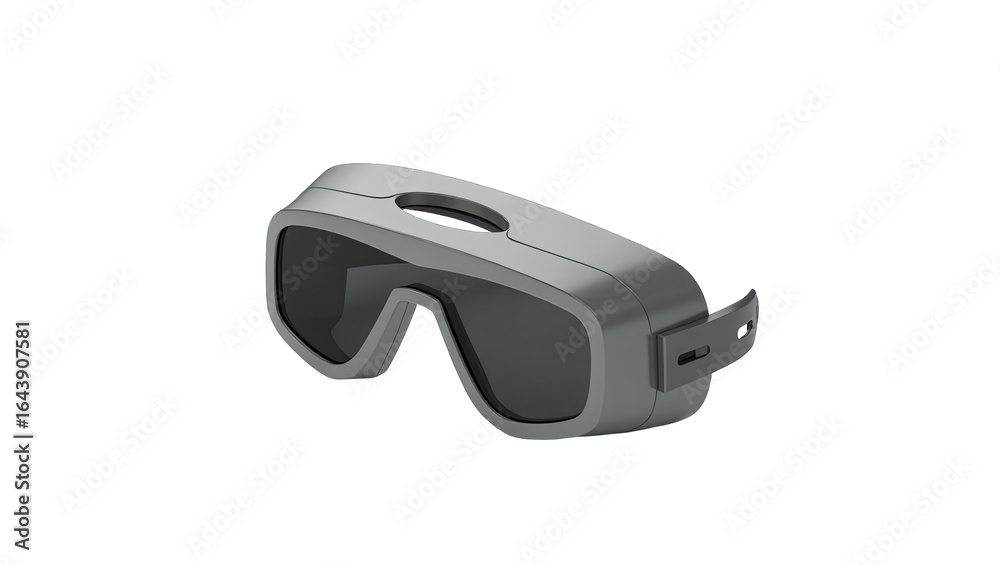 Modern protective eyewear with a futuristic design. Modern protective eyewear with a futuristic design.