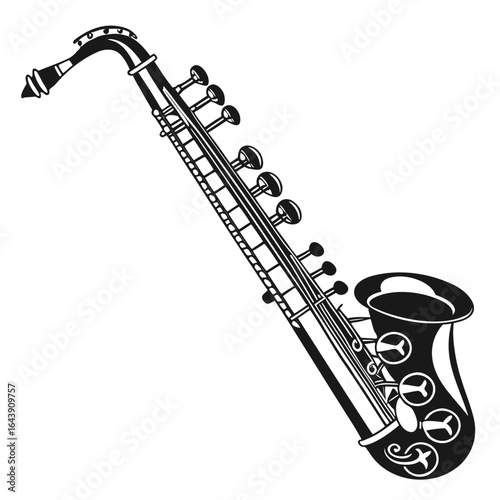 saxophone isolated on white background