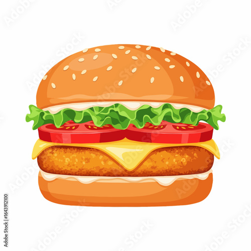 hamburger isolated on white