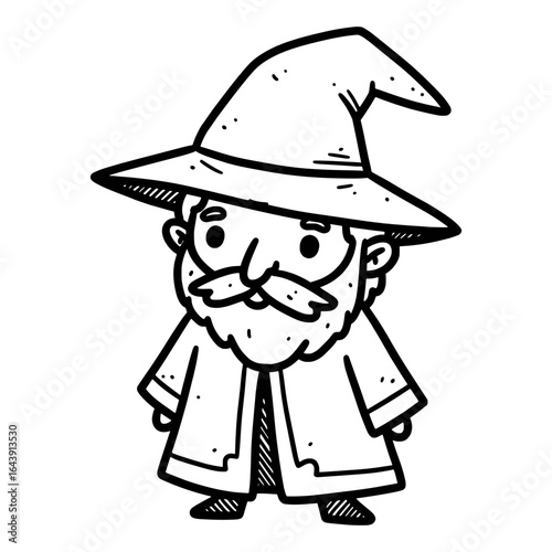 Medieval Wizard Male Boy Magician Witch Character