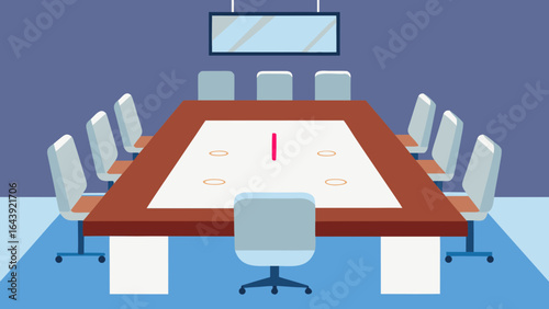 Corporate Boardroom with Marble Top Conference Table