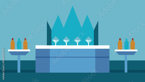 Corporate Lounge with Crystal Glassware Display