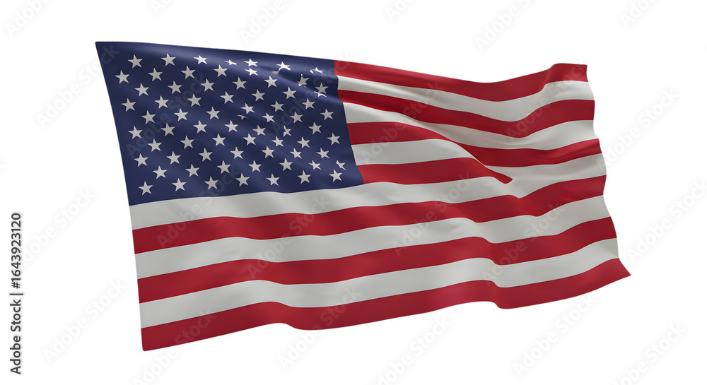 Obraz premium Clean and Simple Waving American Flag