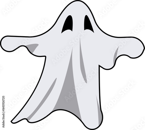 Vector Illustration of a Halloween Ghost