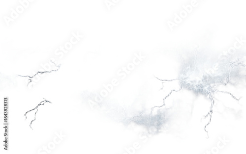 Black storm clouds with lightnin on transparent background, png