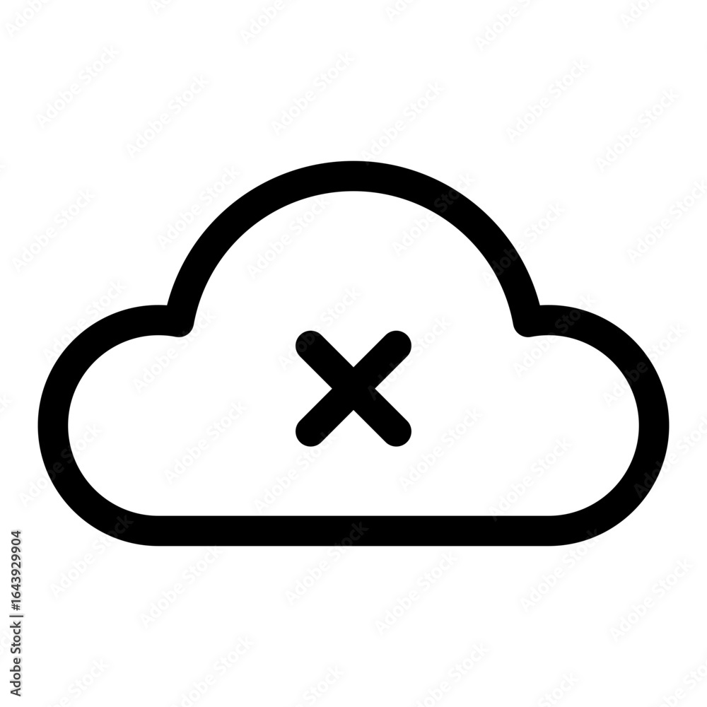 Obraz premium Cloud Cross Icon