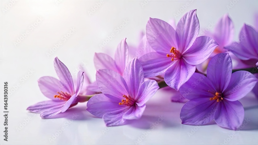Obraz premium Delicate Lavender Blossoms in Soft Focus A Gentle Still Life of Springtime Flowers
