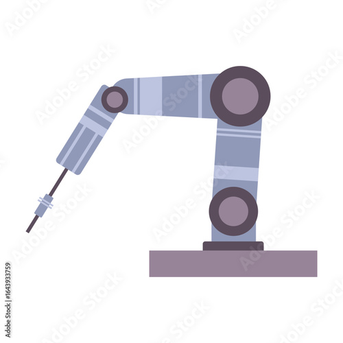 Modern industrial robotic arms for manufacturing and automation