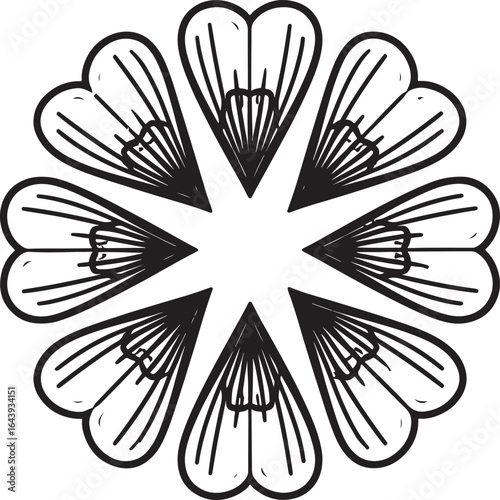 Abstract geometric pattern silhouette design with vibrant color accents and bold typography